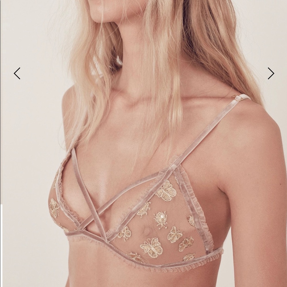 NWT For Love and Lemons Golden Garden Bralette